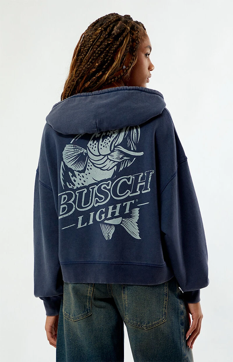 BUSCH LIGHT Bass Camo Zip Up Cropped Hoodie
