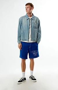 True Religion x Ford Big Fleece Blue Sweat Shorts