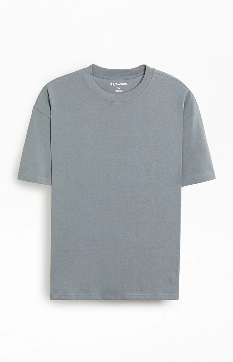 PS Basics Gray Basic Oversized T-Shirt