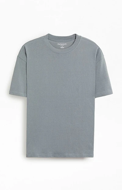 PS Basics Gray Basic Oversized T-Shirt