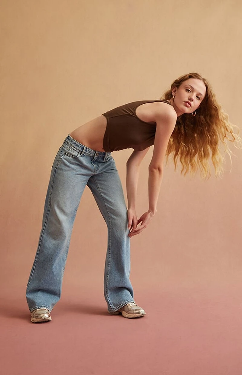 RARE DNM EDIT Light Blue Low Rise Girlfriend Jeans