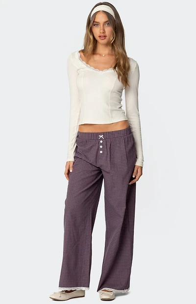 Edikted Dakota Plaid Pants