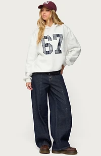 Edikted Gali Plaid 67 Oversized Hoodie