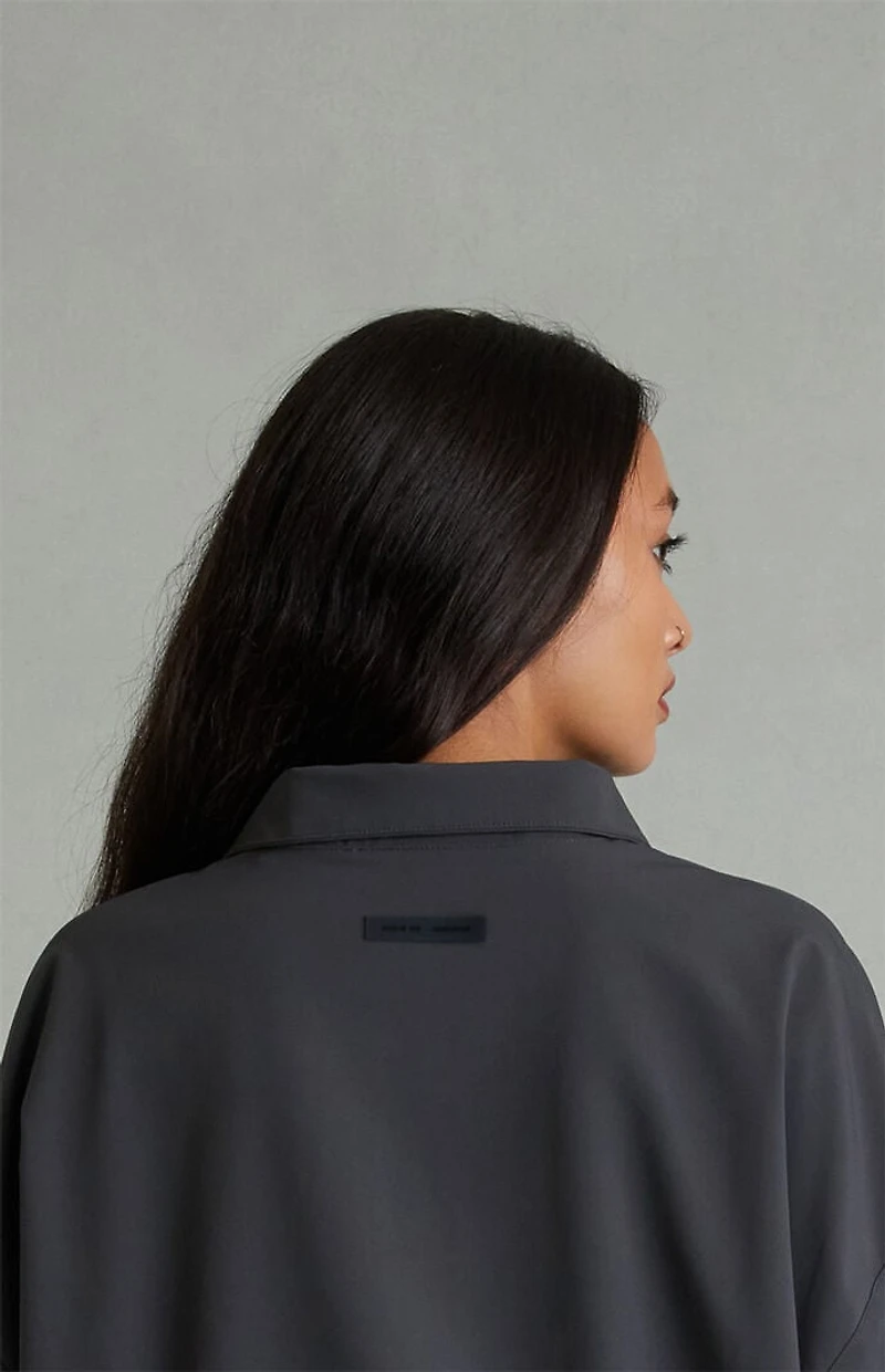 Fear of God ESSENTIALS Women's Iron Gray Classic Half Zip Sweatshirt