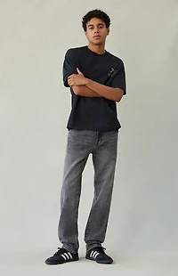 Pacsun Cade Straight Jeans Ripped Black Wash