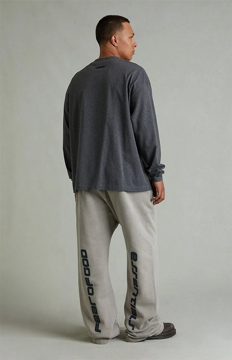 Fear of God ESSENTIALS Smoke Grey Fleece Flare Sweatpants
