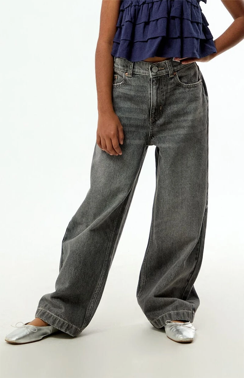 Pacsun Kids Baggy Jeans Gray Wash