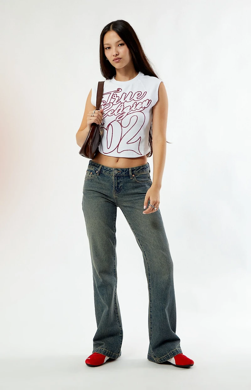 True Religion Sporty Raglan Ribbed T-Shirt