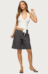 Edikted Grommet Low Rise Bermuda Shorts