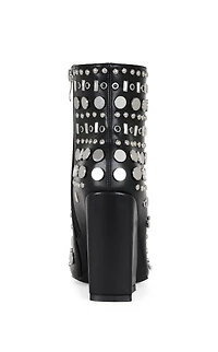 AZALEA WANG Women's Fletcher Black Block Heel Ankle Booties