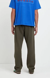 Pacsun Olive Johnny Fleece Straight Sweatpants
