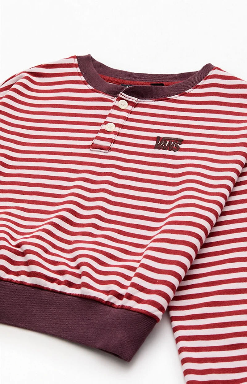Vans Kids Molly Striped Henley Long Sleeve