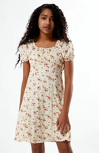 Pacsun Kids Red Floral Mini Dress