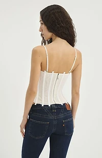 Miaou Ivory Lila Corset Top