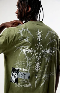 Pacsun Green What Remains Cropped Boxy T-Shirt