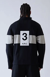 A.R.C. Black Rugby Long Sleeve Polo Shirt