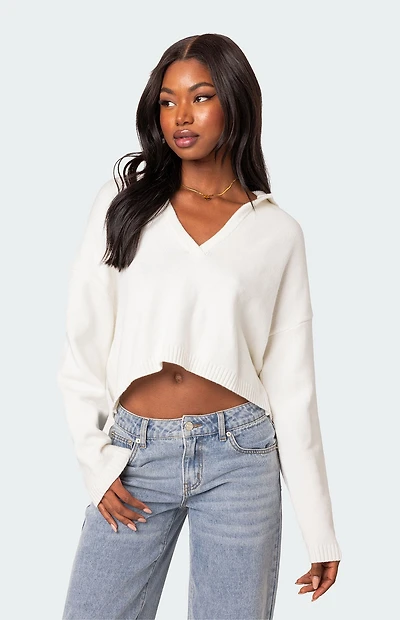 Edikted Marcie Oversized Cropped Sweater