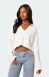 Edikted Marcie Oversized Cropped Sweater