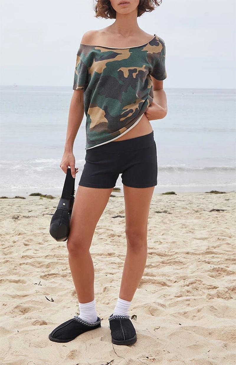John Galt Robyn Camo Off-The-Shoulder Top