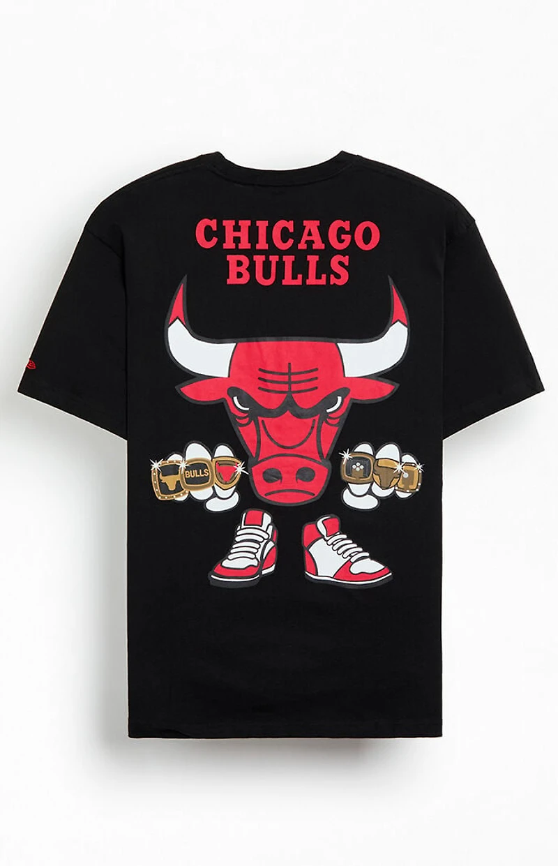New Era Chicago Bulls Rings Cartoon T-Shirt