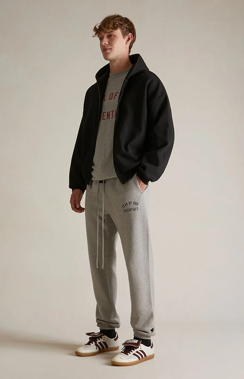Fear of God ESSENTIALS Black Heavy Fleece Full Zip Hoodie
