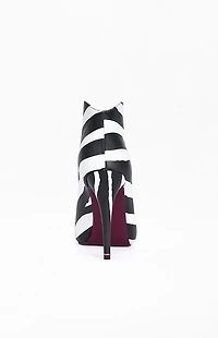 AZALEA WANG Women's Marisol Zebra Stiletto Booties