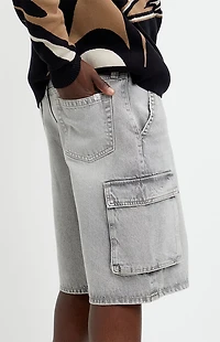 Pacsun Austin Extreme Baggy Jean Shorts Cargo Gray