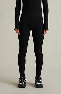 Fear of God ESSENTIALS Women's Jet Black Waffle Knit Leggings