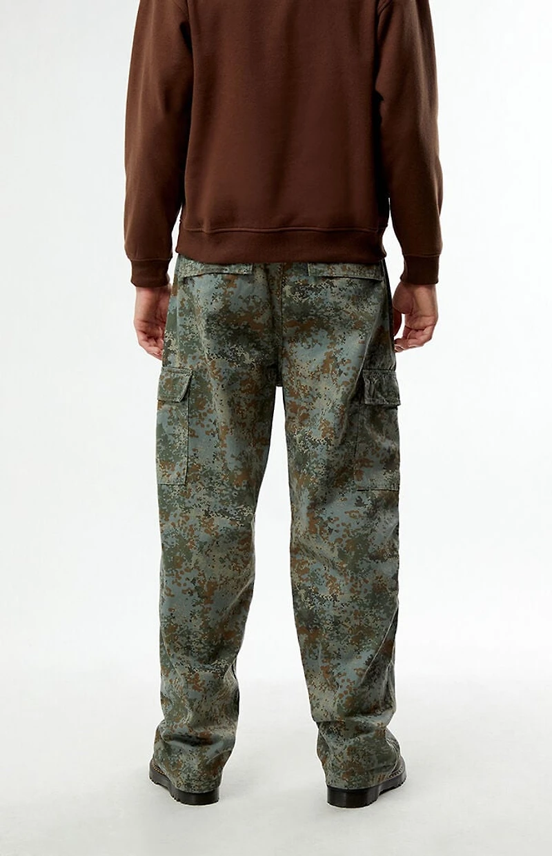 Guess Jeans Twill Camo Cargo Pants