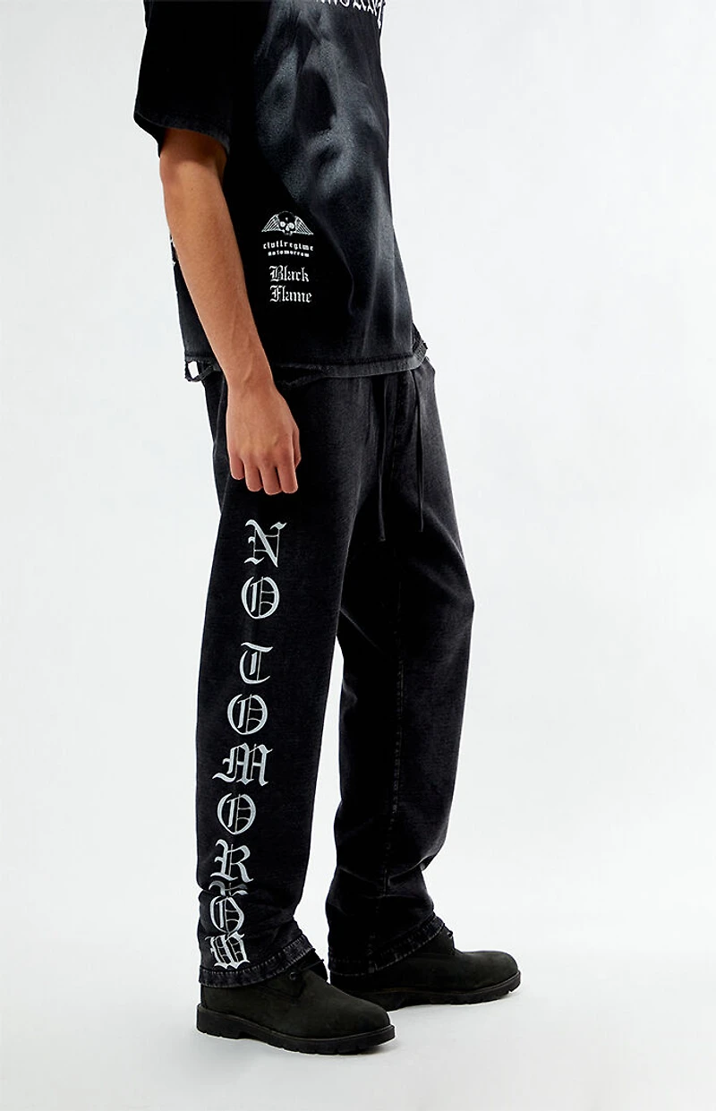 No Tomorrow x Civil Active Iron Skull Straight Leg Sweatpants