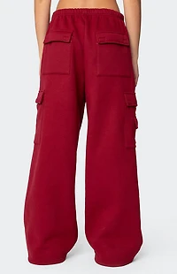 Edikted Wide Leg Cargo Sweatpants