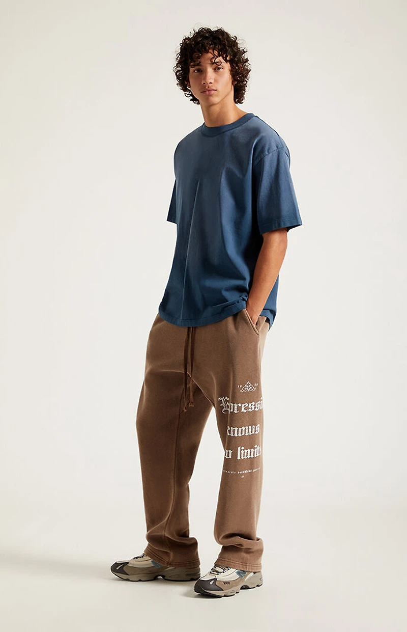 Pacsun Brown Expressions Baggy Sweatpants