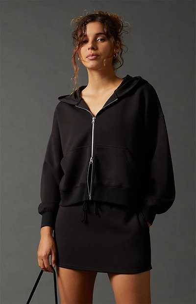 PAC 1980 Active Sweat Modal Cropped Zip Up Hoodie
