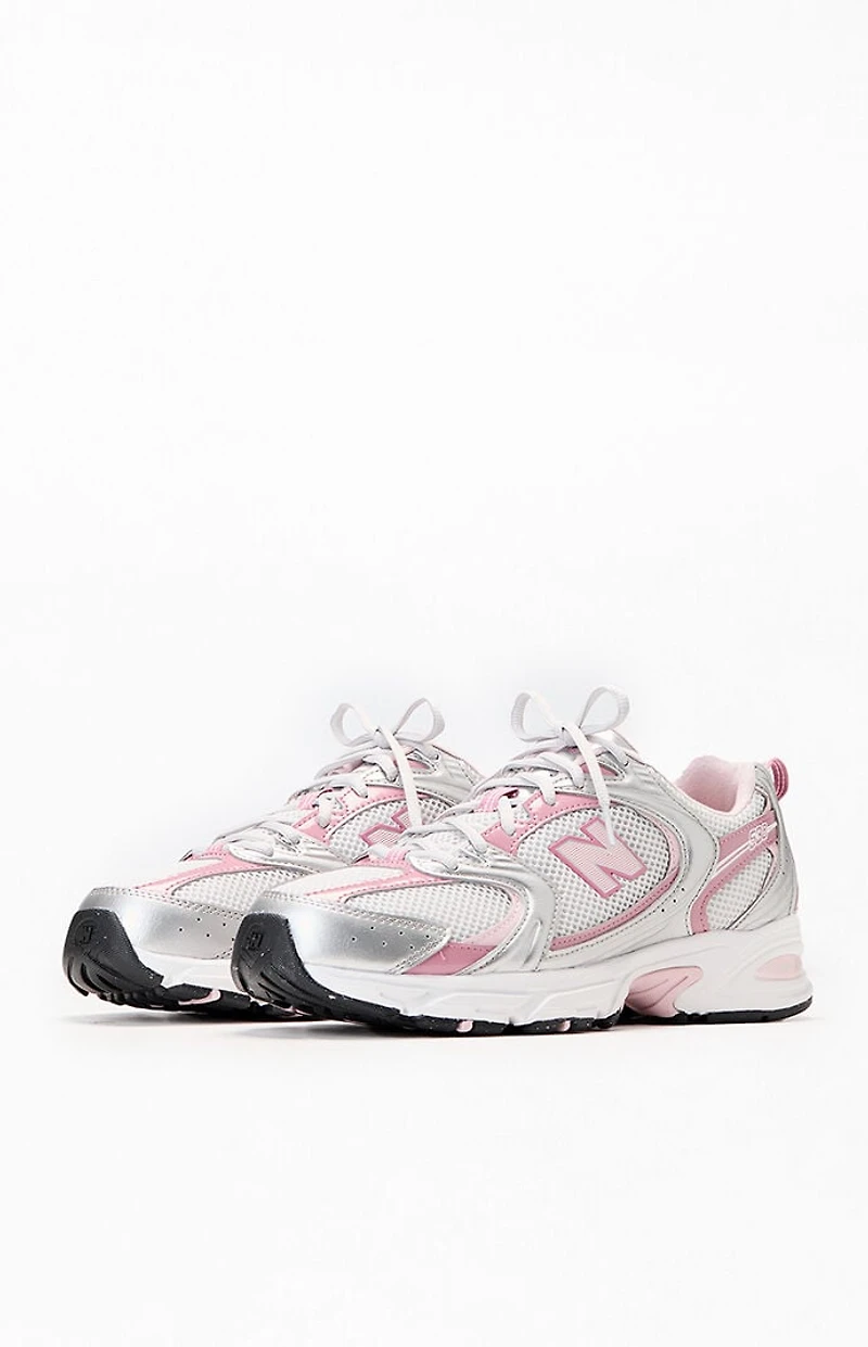 New Balance Silver & Pink 530 Sneakers