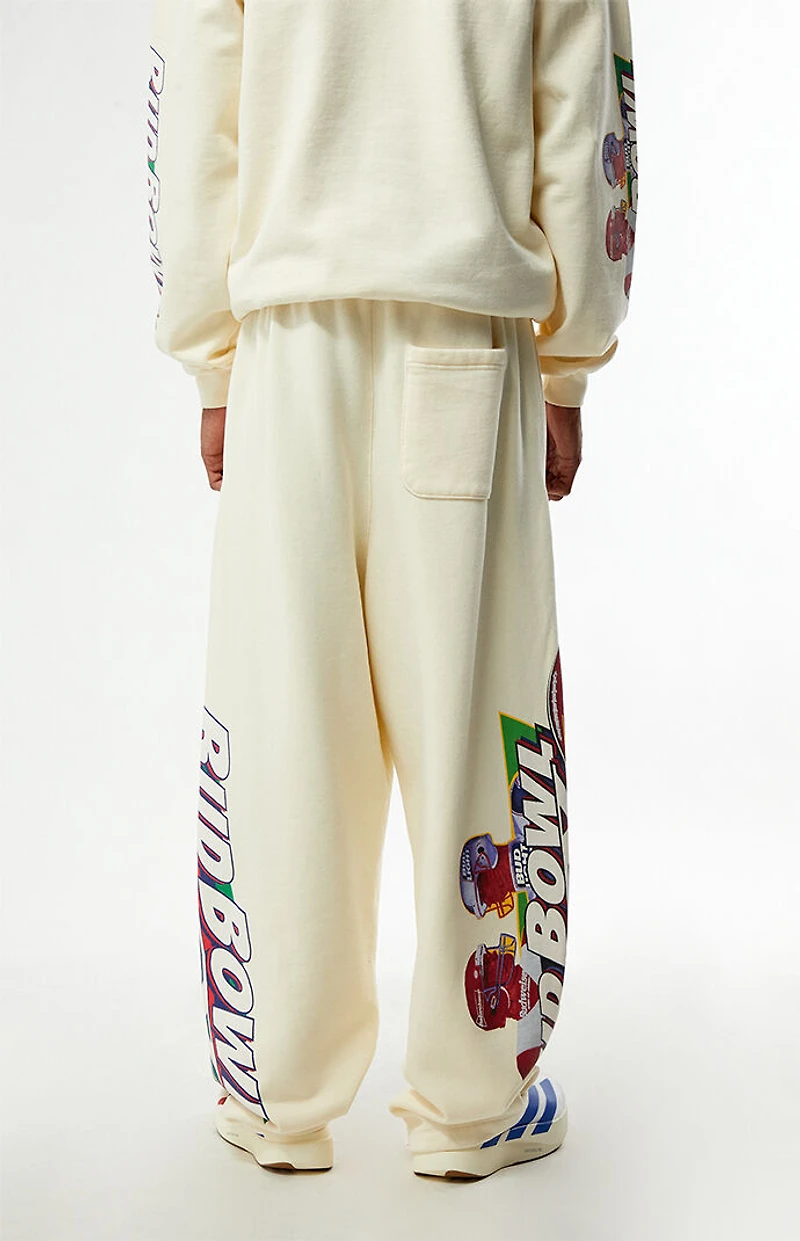Budweiser Bud Bowl Ten Open Hem Baggy Sweatpants