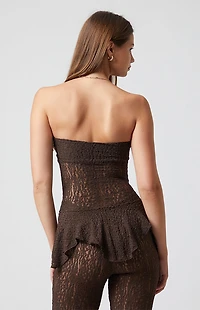 Beverly and Beck Shiloh Longline Lace Tube Top