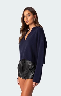 Edikted Marcie Oversized Cropped Sweater