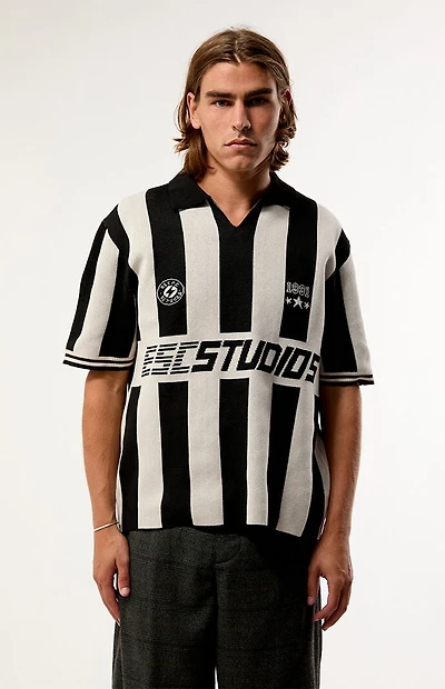 Pacsun Studios Striped Knit Polo Shirt