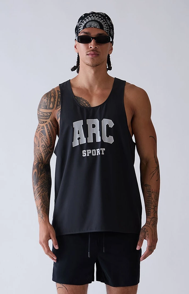 A.R.C. Black Active Singlet Tank Top