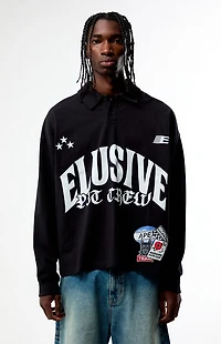 Pacsun Elusive Pit Crew Long Sleeve Rugby Shirt