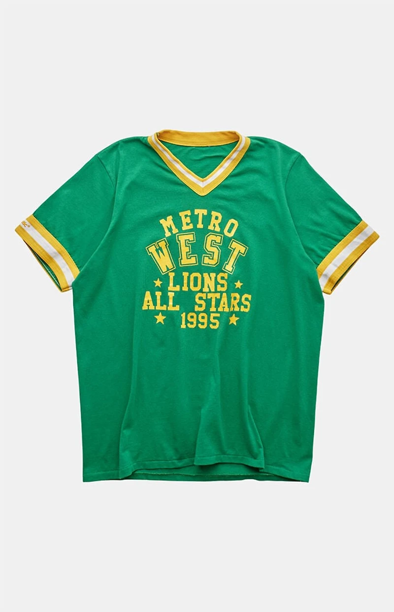 PS VINTAGE 90s Metro West Lions V-Neck Graphic T-Shirt