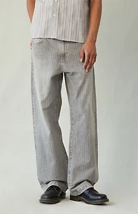 Pacsun Dylan Baggy Jeans Tonal Stripe Gray