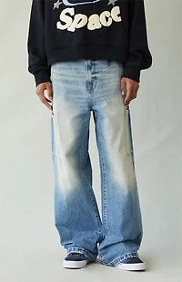 Pacsun Blake Extreme Baggy Jeans Cargo Light Blue Tint