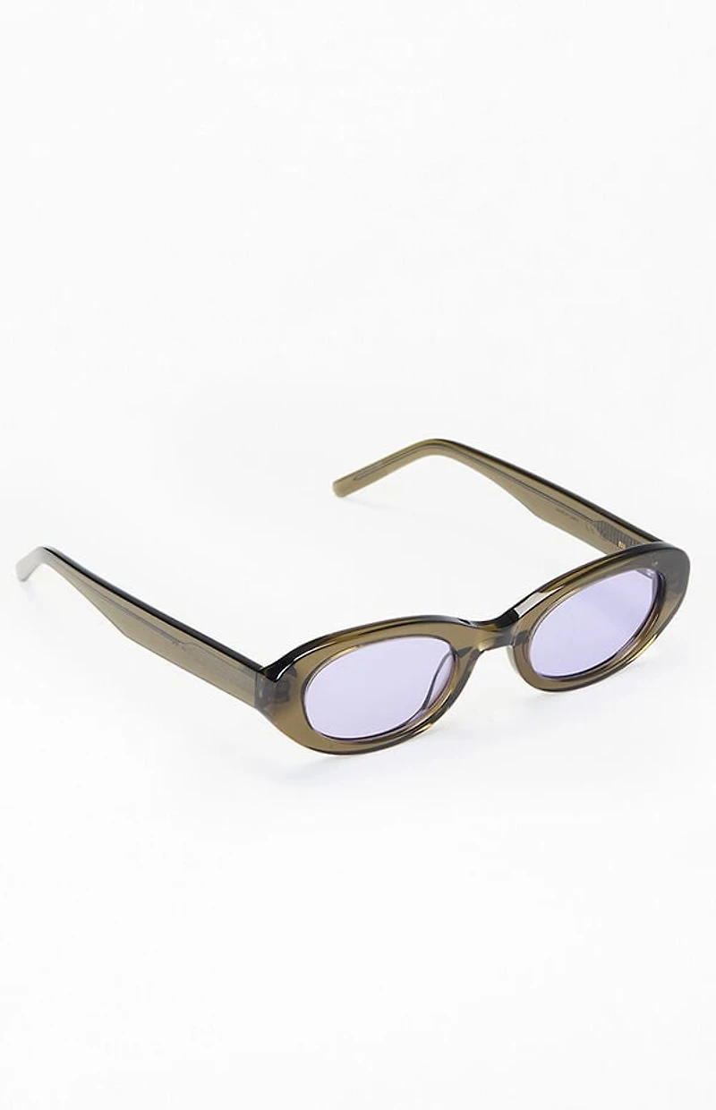 Pacsun Green Eli Round Sunglasses