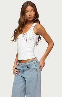 Edikted Natash Button Tank Top