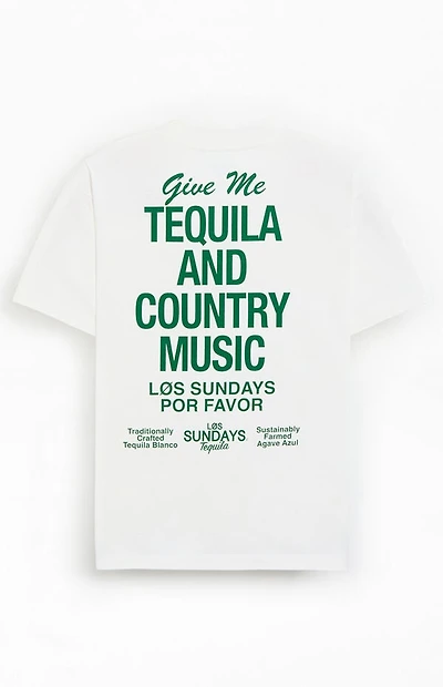 Los Sundays White The Tequila & Country Music T-Shirt