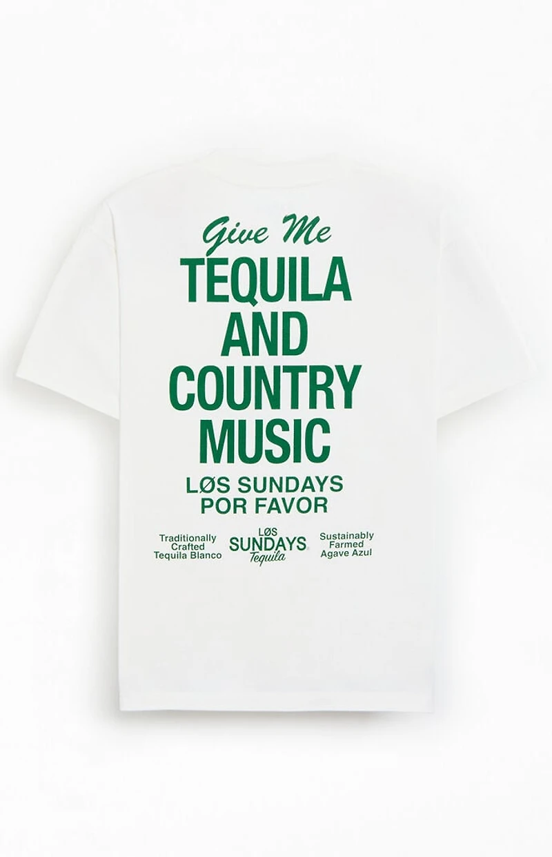 Los Sundays White The Tequila & Country Music T-Shirt