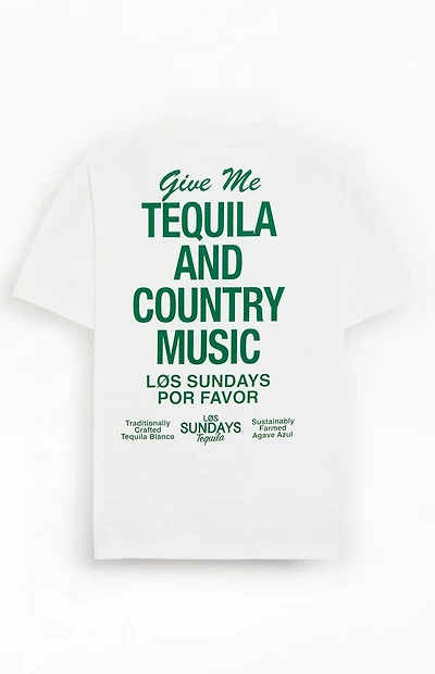 Los Sundays White The Tequila & Country Music T-Shirt
