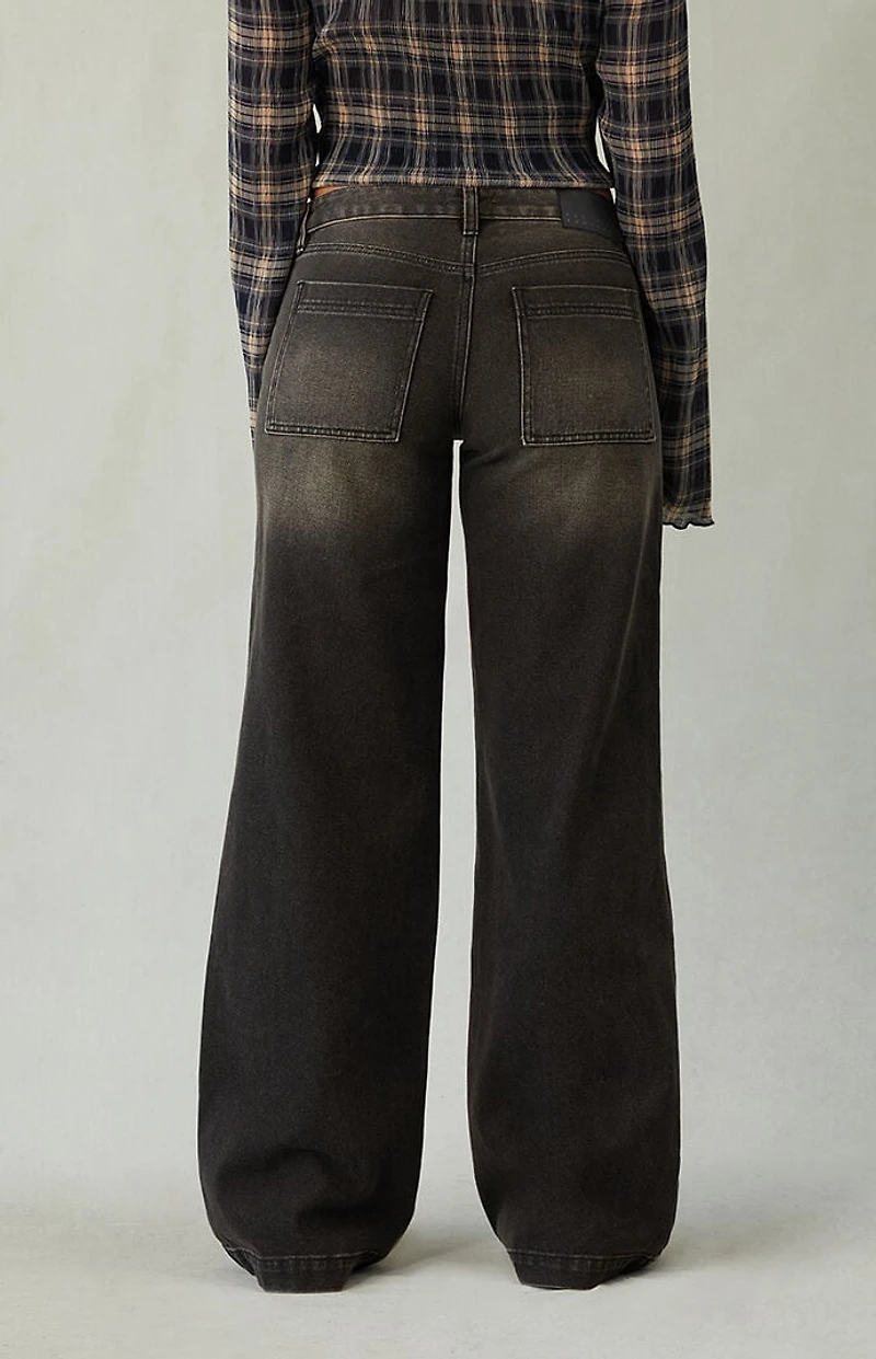 Pacsun Casey Low Rise Baggy Jeans Black Tinted