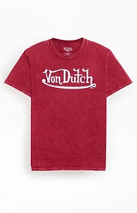 Von Dutch Red Logo Classic T-Shirt